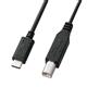 サンワサプライ USB2.0TypeC-Bケーブル KU-CB10