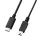 サンワサプライ USB2.0TypeC-miniBケーブル KU-CMB10