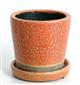 �J���[�O���C�Y�h�|�b�g�@�I�����W�^COLOR GLAZED POT  ORANGE